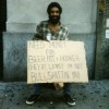 Aufrichtige Obdachlose